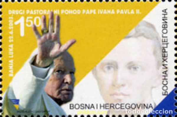 Sellos: 131901 MNH BOSNIA-HERZEGOVINA 2003 VISITA DE SS EL PAPA JUAN PABLO II