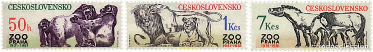 Sellos: 29850 MNH CHECOSLOVAQUIA 1981 50 ANIVERSARIO DEL ZOO DE PRAGA.