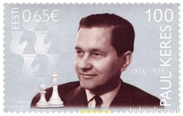 Briefmarken: 690144 MNH ESTONIA 2016 CENTENARIO DEL NACIMIENTO DEL JUGADOR DE AJEDREZ PAUL KERES