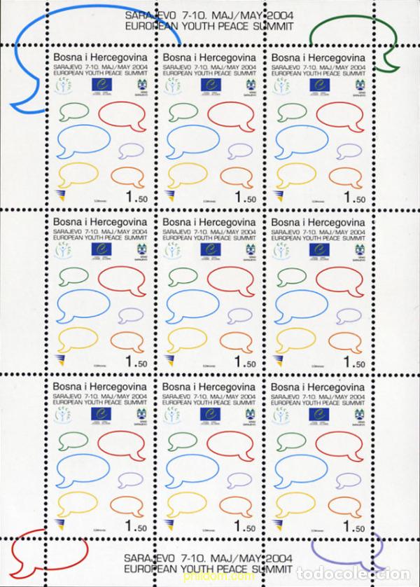 Sellos: 146239 MNH BOSNIA-HERZEGOVINA 2004 CONFERENCIA DE JOVENES EUROPEOS POR LA PAZ