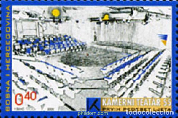 Sellos: 165900 MNH BOSNIA-HERZEGOVINA 2005 50 ANIVERSARIO DEL TEATRO CAMARA 55 DE SARAJEVO