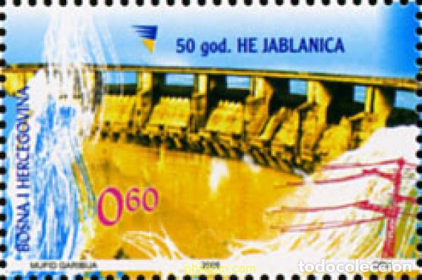 Sellos: 165893 MNH BOSNIA-HERZEGOVINA 2005 50 ANIVERSARIO DE LA MAQUINA HIDROELECTRICA DE JABLANICA