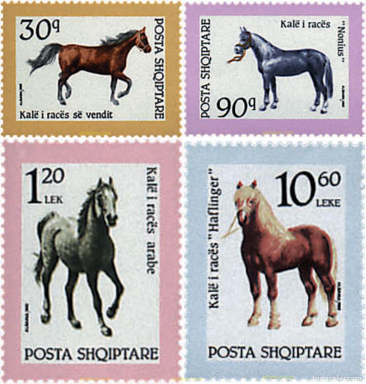 Sellos: 78612 MNH ALBANIA 1992 CABALLOS DE RAZA