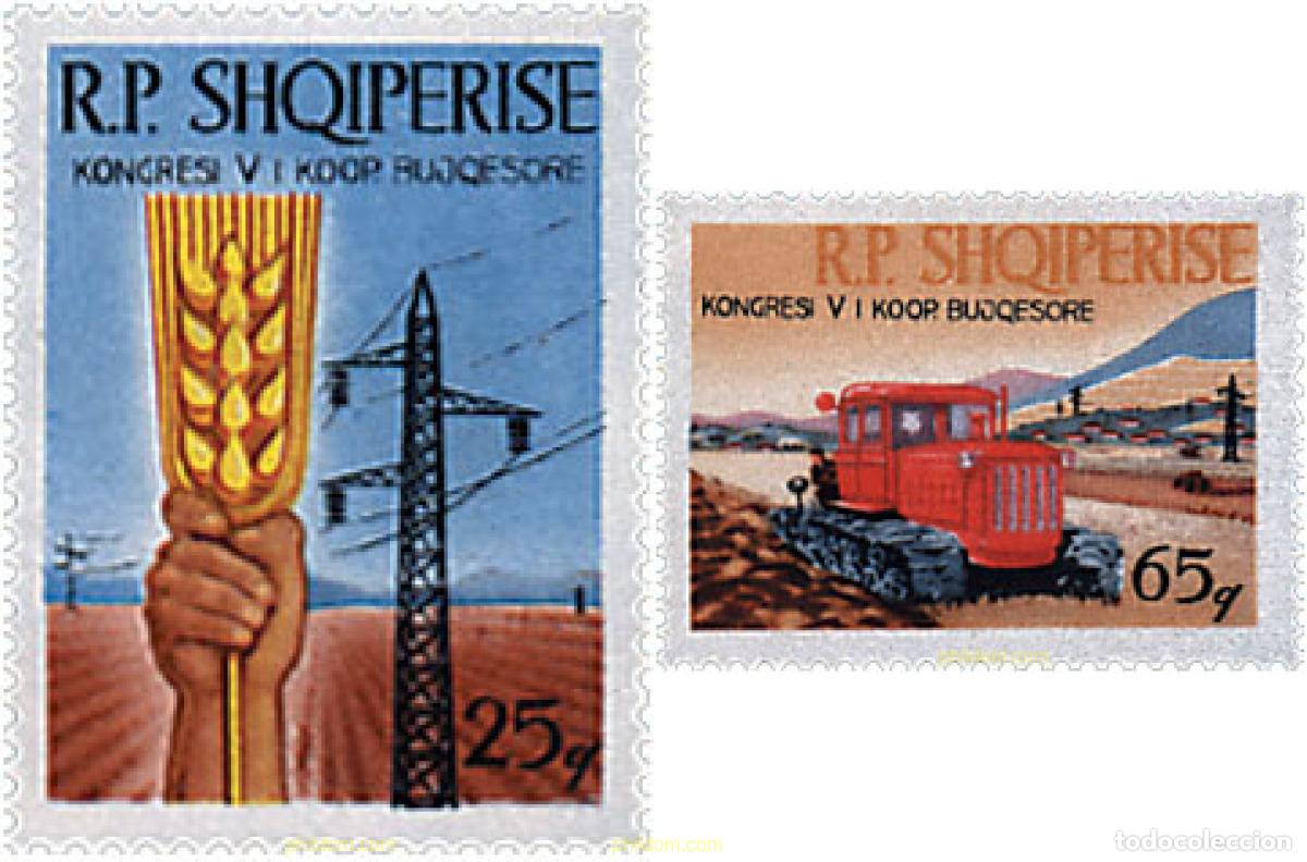 Sellos: 681014 MNH ALBANIA 1968 CONGRESO DE COOPERATIVAS AGRICOLAS.