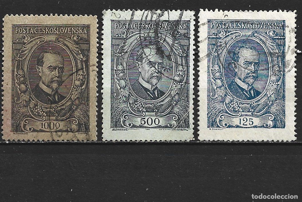 Sellos: CHECOSLOVAQUIA YVERT NUM. 152/154 SERIE COMPLETA USADA