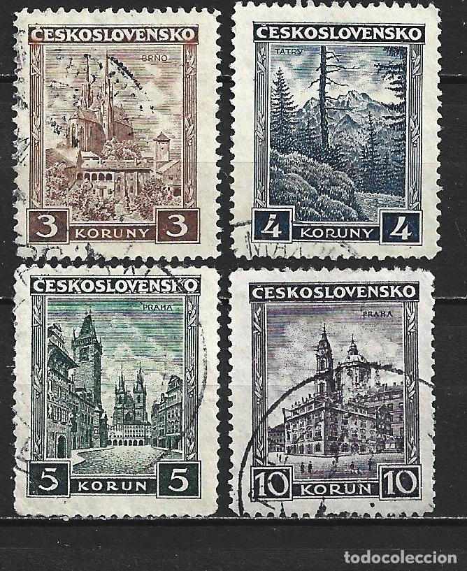Briefmarken: CHECOSLOVAQUIA YVERT NUM. 263/266 SERIE COMPLETA USADA