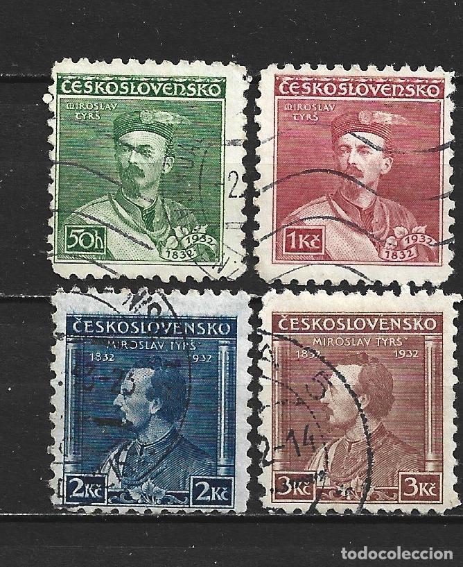 Briefmarken: CHECOSLOVAQUIA YVERT NUM. 277/280 SERIE COMPLETA USADA