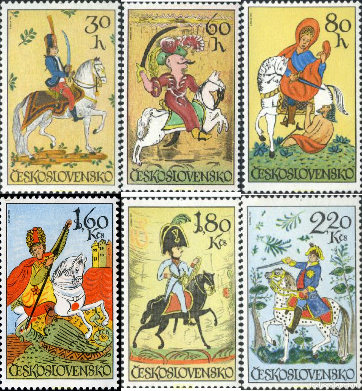 Sellos: 53984 MNH CHECOSLOVAQUIA 1972 PINTURAS DE CABALLOS
