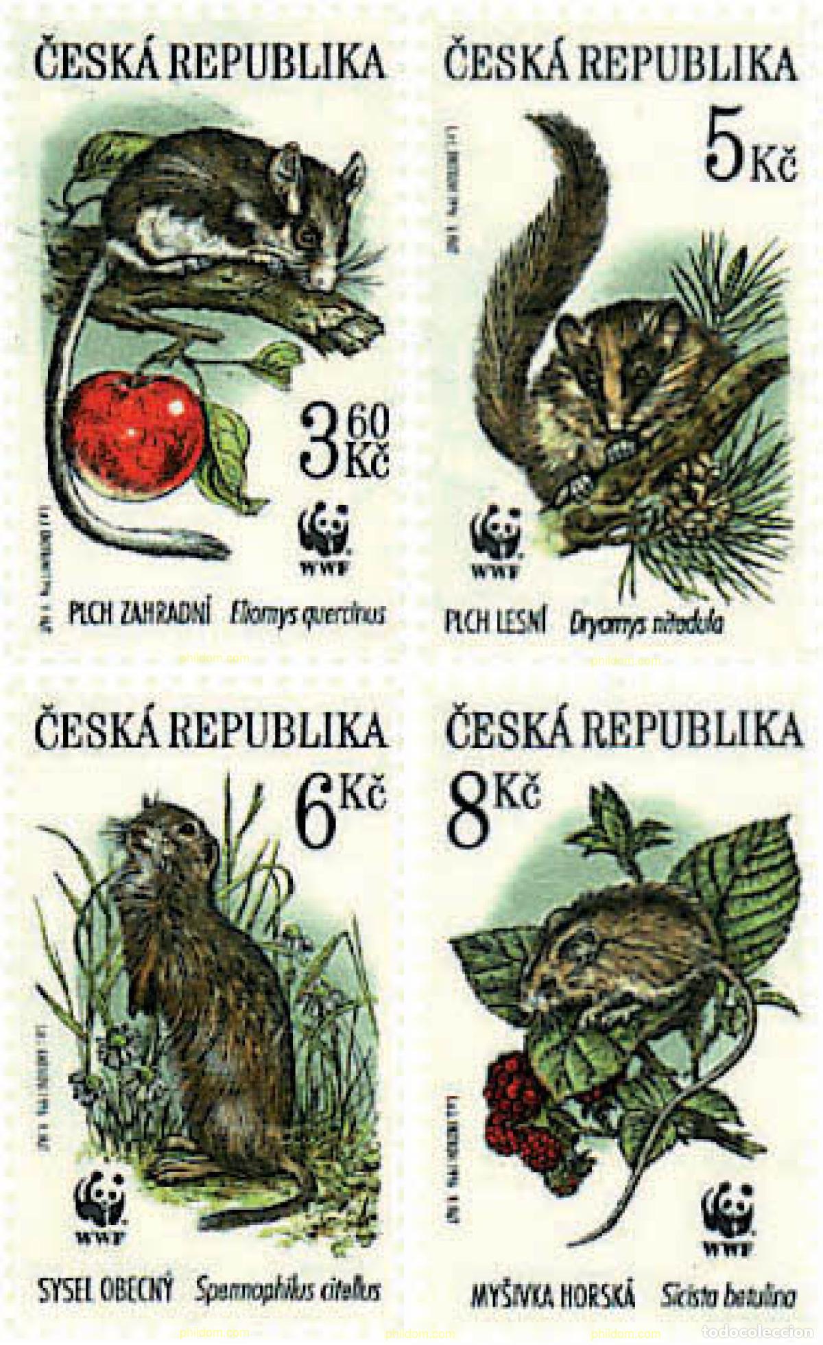 Sellos: 75041 MNH CHEQUIA 1996 ROEDORES