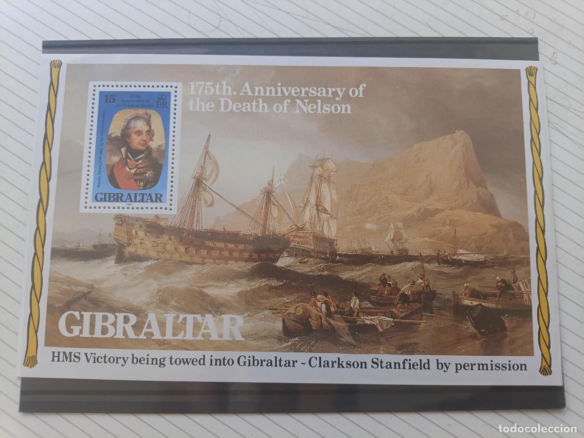 Briefmarken: Gibraltar. HB 6 Almirante Nelson: Barco Victory. 1980