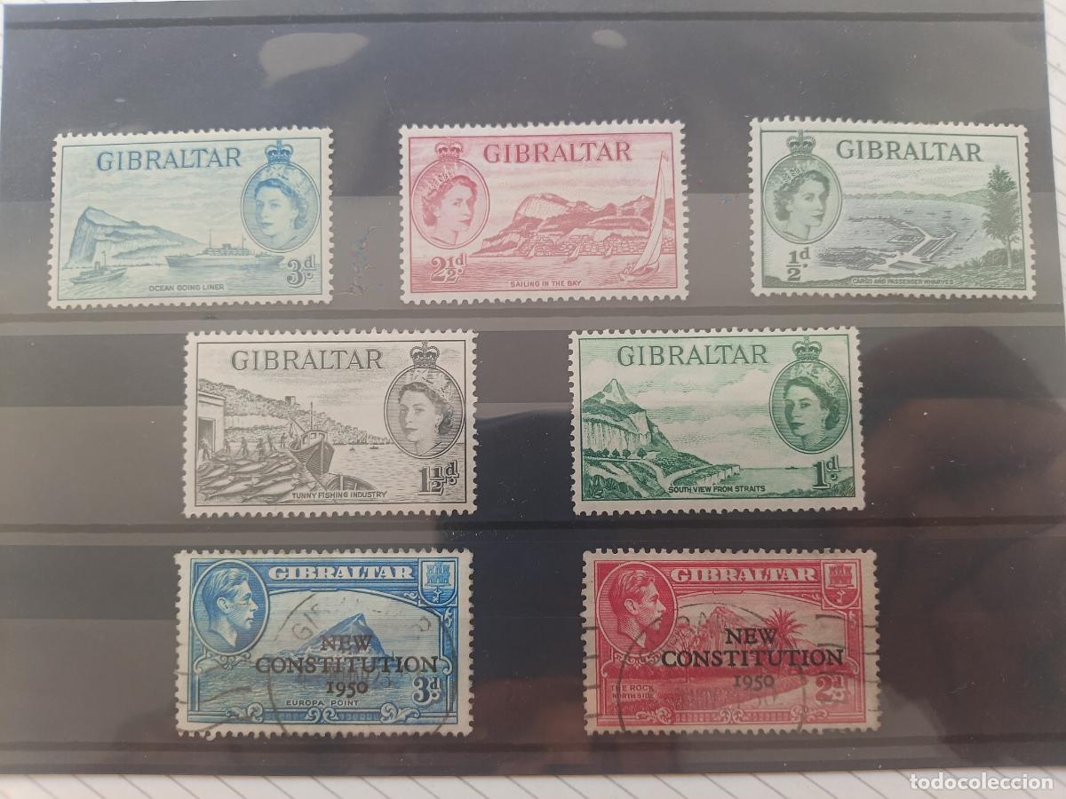 Sellos: GIBRALTAR (GRAN BRETA&Ntilde;A). Lote de sellos