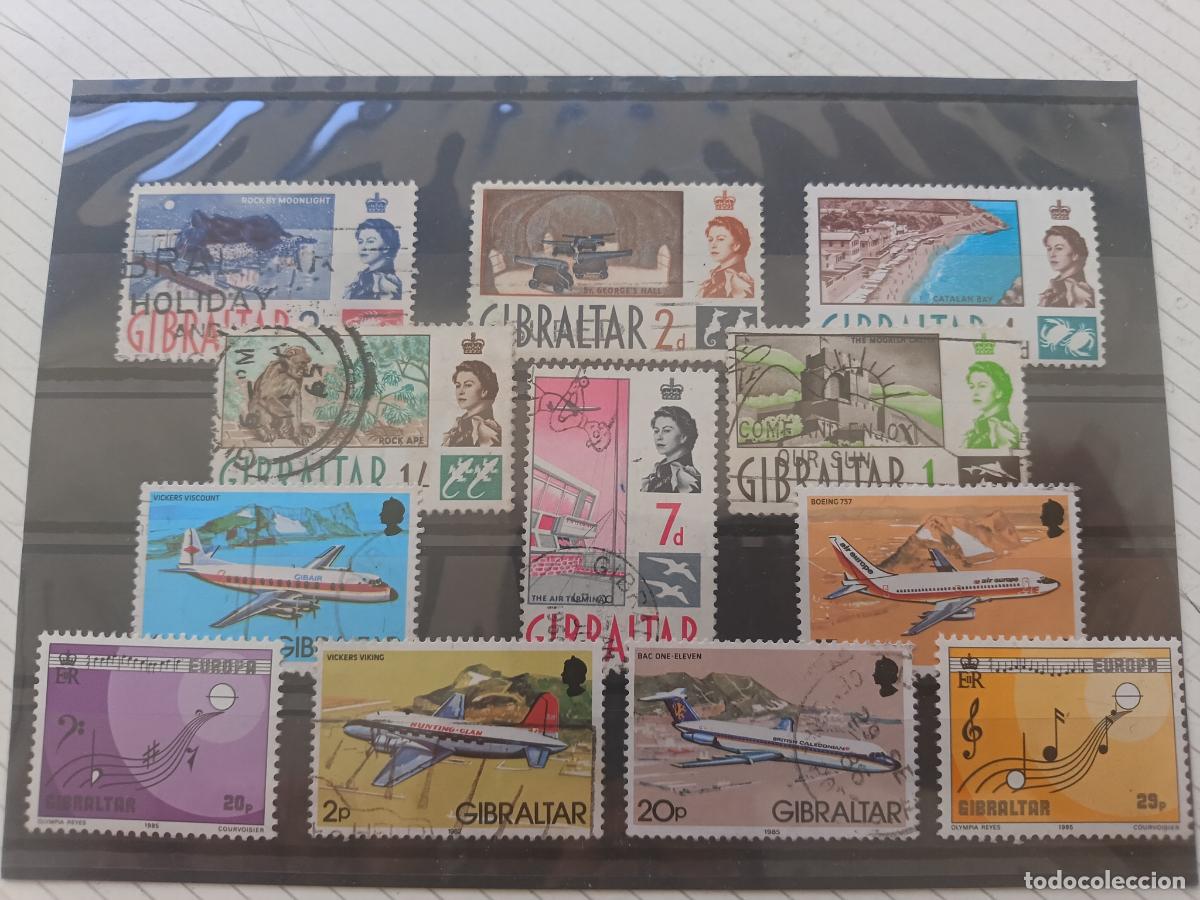 Timbres: Gibraltar. Lote de sellos