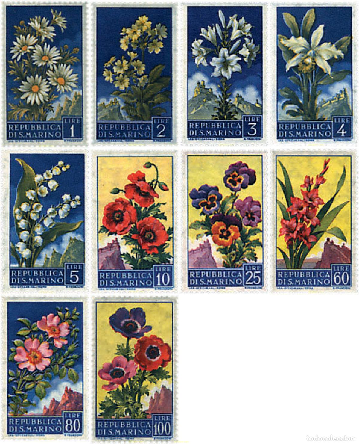 Timbres: 93189 MNH SAN MARINO 1957 FLORES
