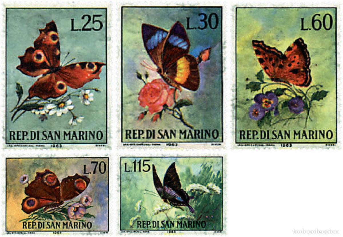 Sellos: 95014 MNH SAN MARINO 1963 MARIPOSAS