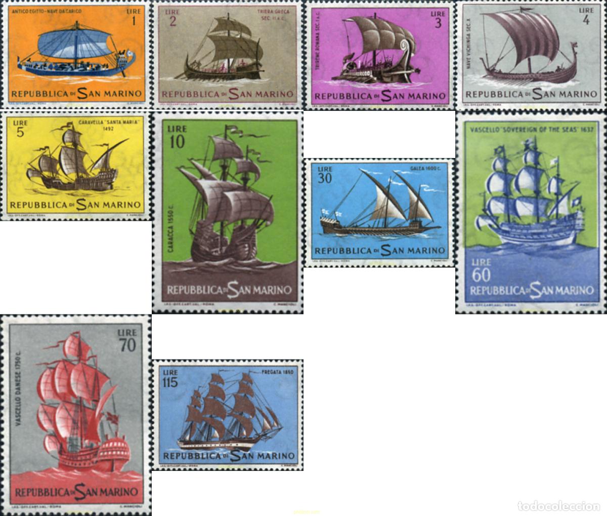Sellos: 140775 MNH SAN MARINO 1963 HISTORIA DE LA MARINA