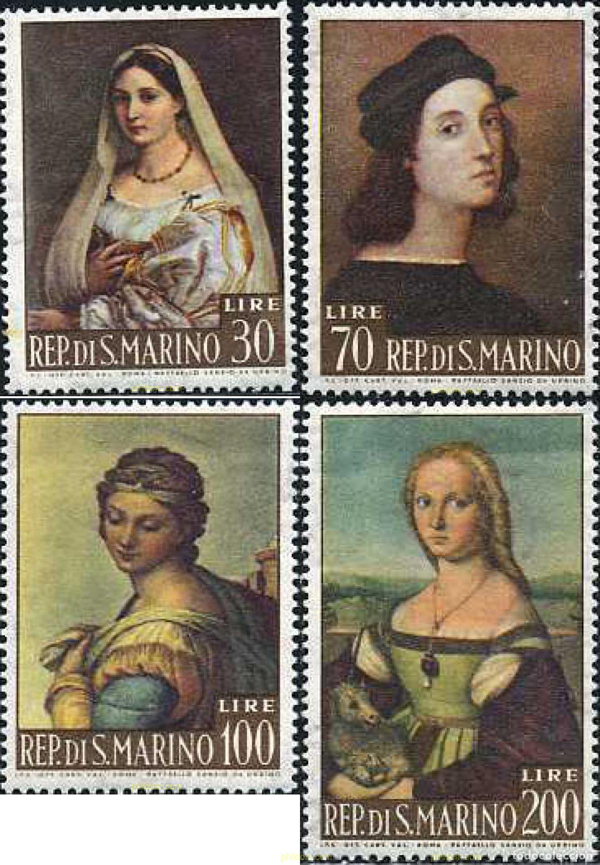 Sellos: 140779 MNH SAN MARINO 1963 OBRAS DE RAPHAEL