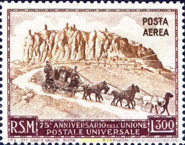 Sellos: 176091 MNH SAN MARINO 1951 75 ANIVERSARIO DE LA UPU