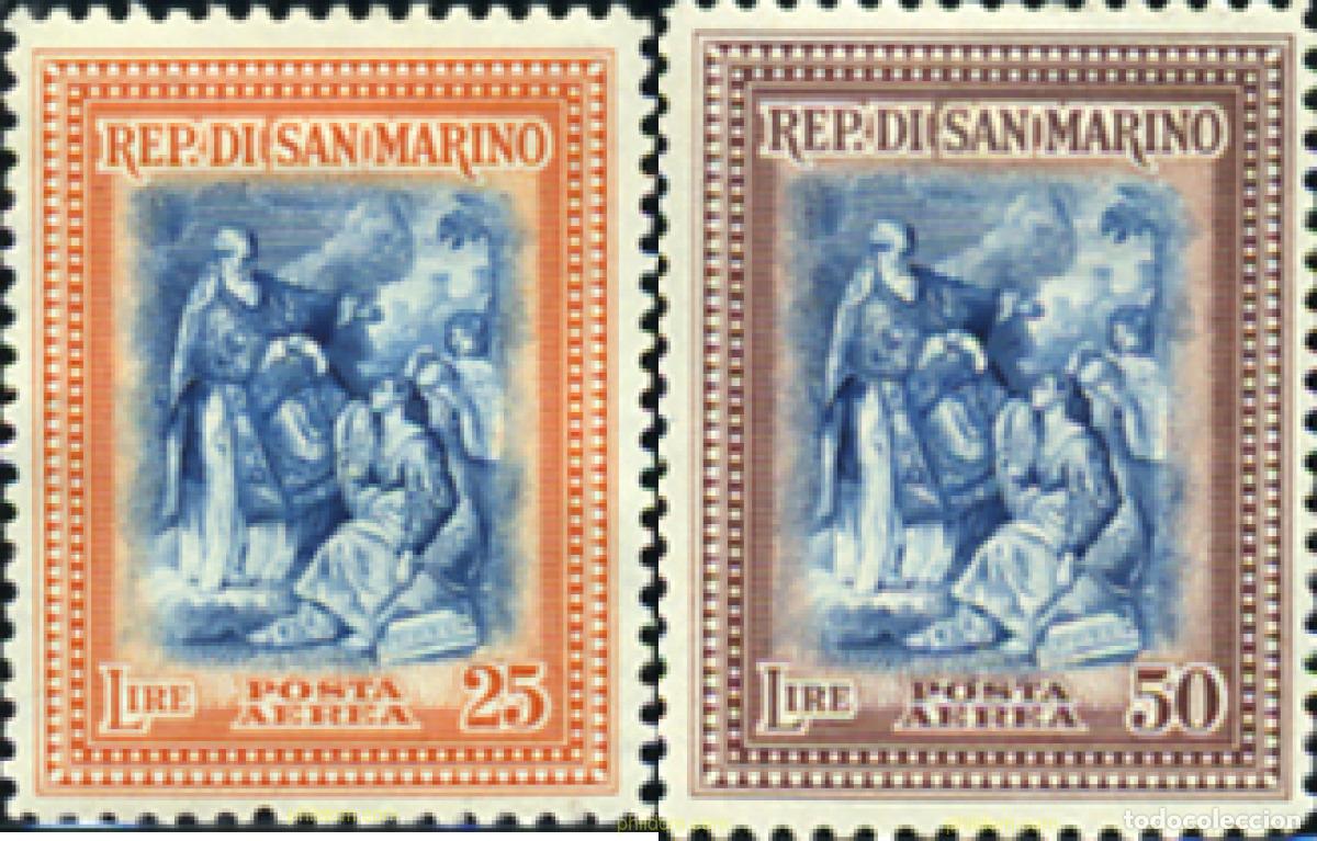 Sellos: 791143 HINGED SAN MARINO 1947 RECONSTRUCCION