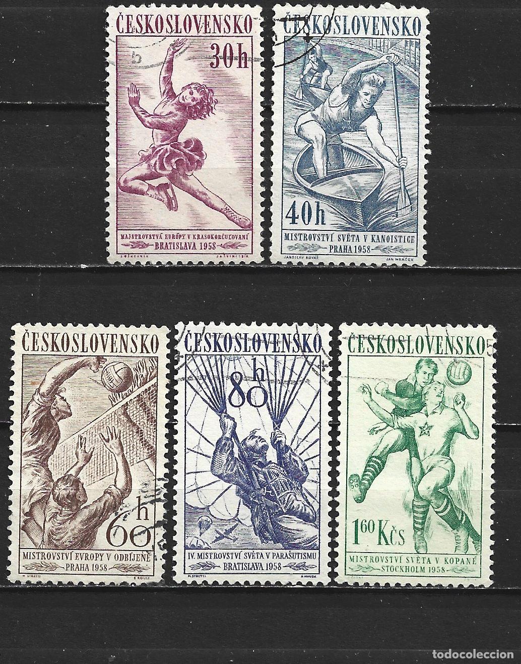 Francobolli: CHECOSLOVAQUIA YVERT NUM. 942/946 SERIE COMPLETA USADA