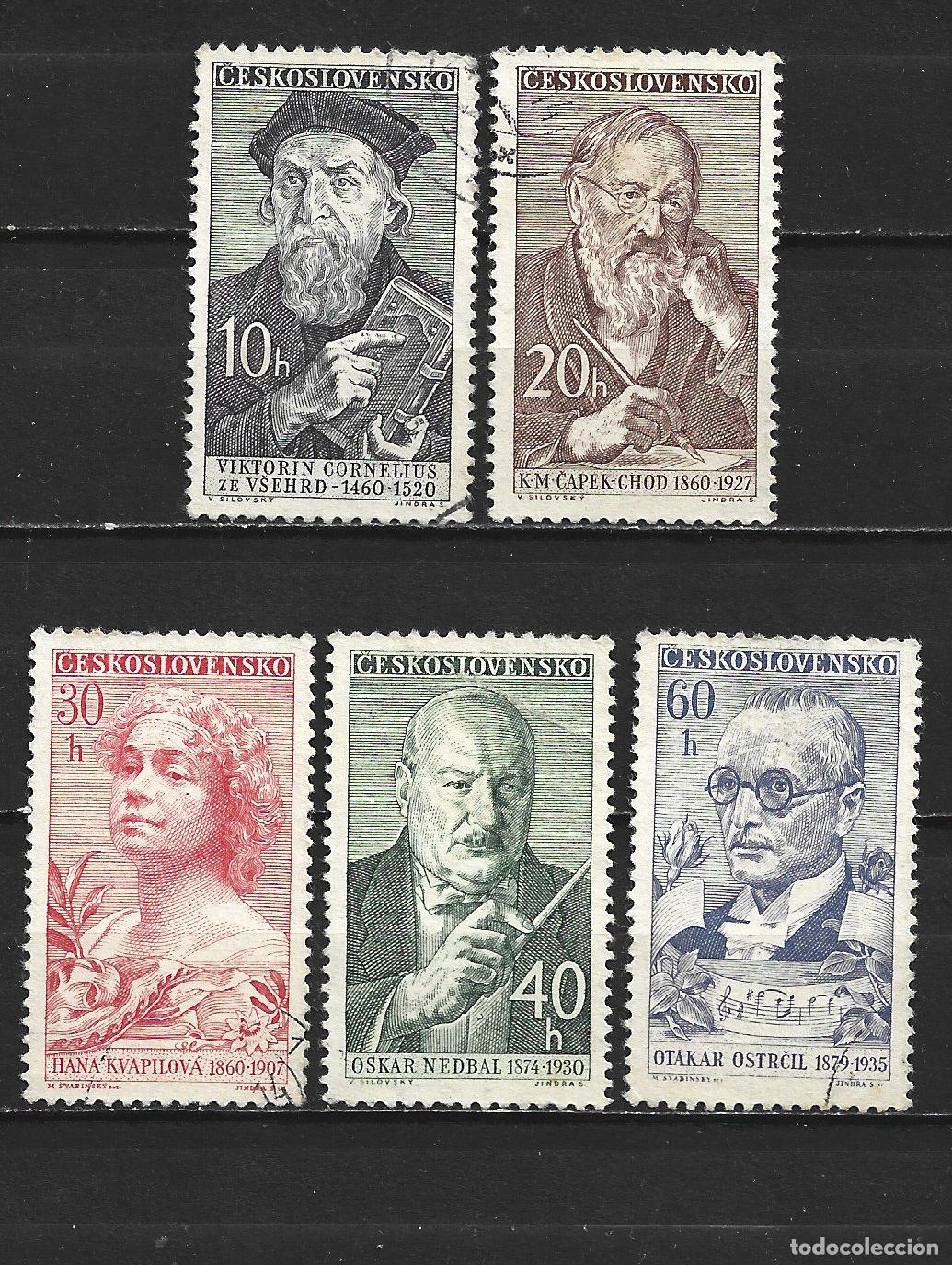 Sellos: CHECOSLOVAQUIA YVERT NUM. 1099/1103 SERIE COMPLETA USADA