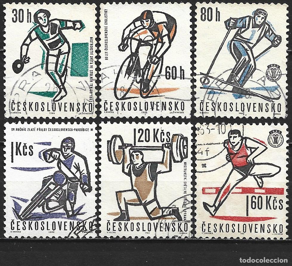 Sellos: CHECOSLOVAQUIA YVERT NUM. 1251/1256 SERIE COMPLETA USADA