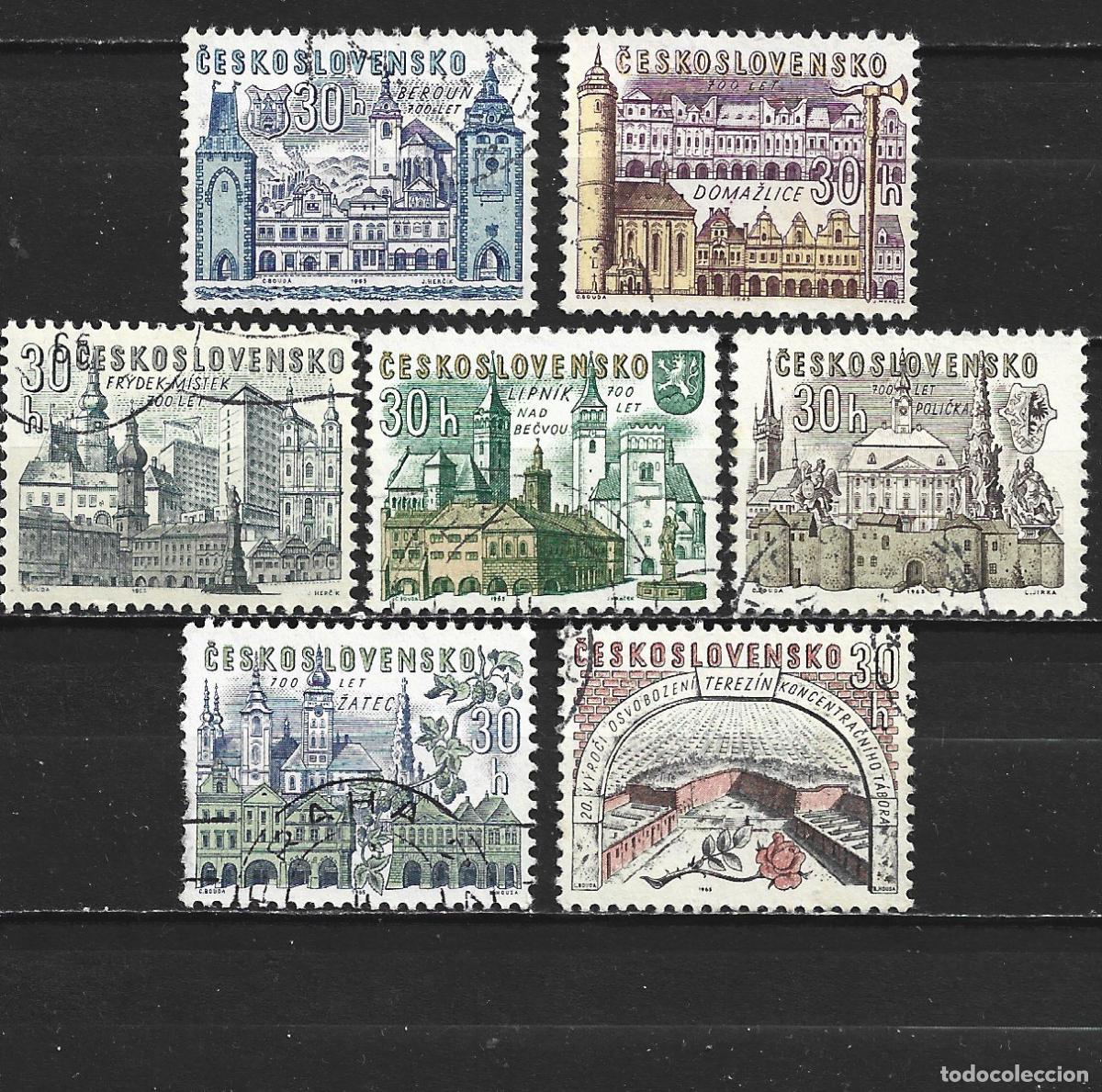 Sellos: CHECOSLOVAQUIA YVERT NUM. 1374/1380 SERIE COMPLETA USADA