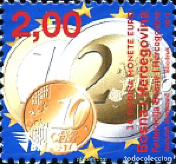 Sellos: 294976 MNH BOSNIA-HERZEGOVINA 2012 10 ANIVERSARIO DEL EURO