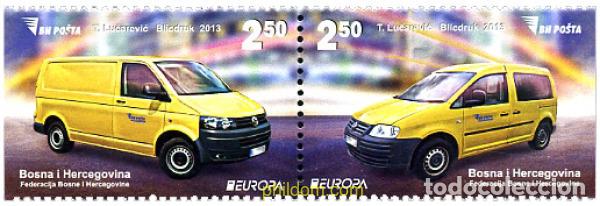 Sellos: 303659 MNH BOSNIA-HERZEGOVINA 2013 EUROPA CEPT 2013 - VEHICULOS POSTALES
