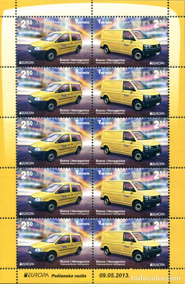 Sellos: 305329 MNH BOSNIA-HERZEGOVINA 2013 EUROPA CEPT 2013 - VEHICULOS POSTALES