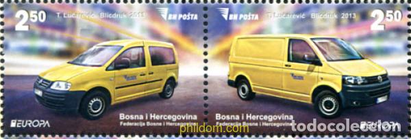 Sellos: 631807 MNH BOSNIA-HERZEGOVINA 2013 EUROPA CEPT 2013 - VEHICULOS POSTALES