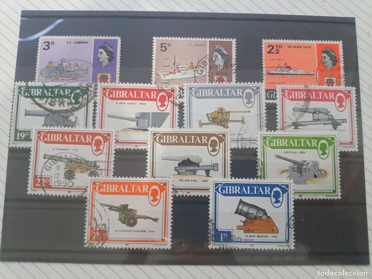 Sellos: Gibraltar. Lote de sellos