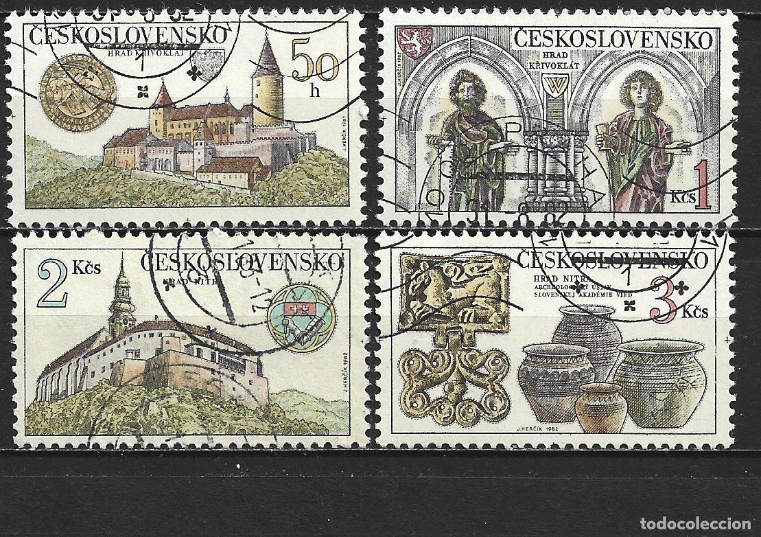 Sellos: CHECOSLOVAQUIA YVERT NUM. 2491/2494 SERIE COMPLETA USADA