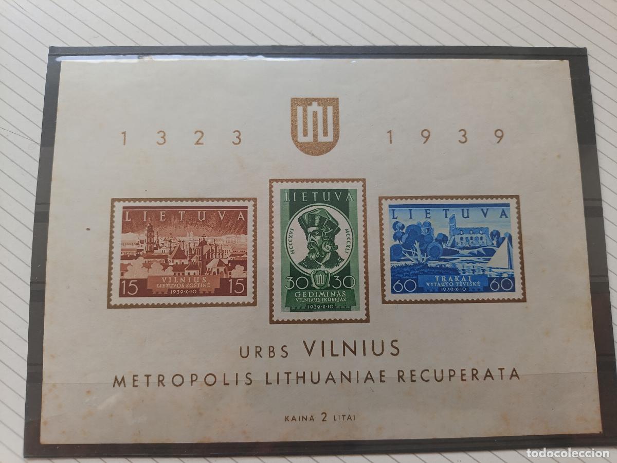 Francobolli: LITUANIA . A&Ntilde;O 1939. Hojita bloque nueva perfecta YVERT H.B. 2