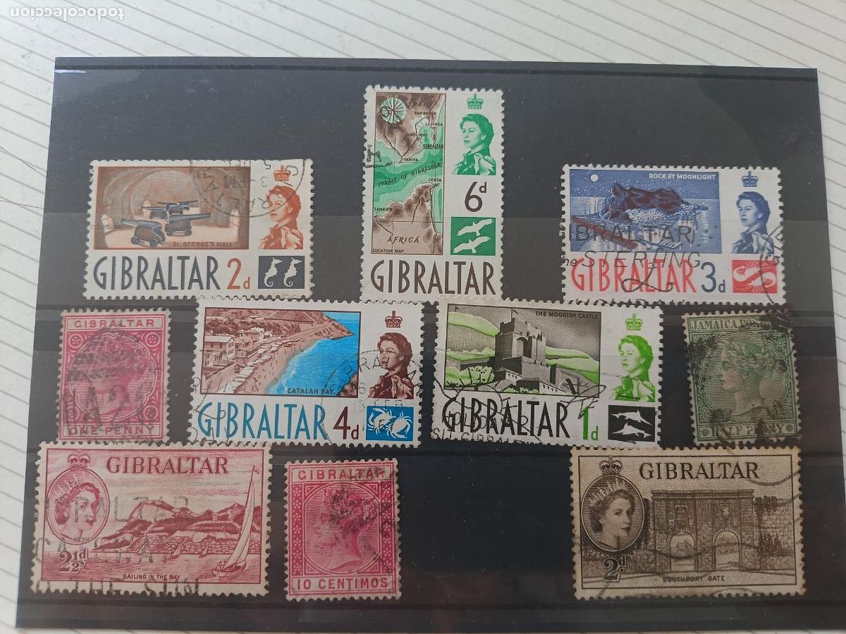 Stamps: Gibraltar. Lote de sellos antiguos
