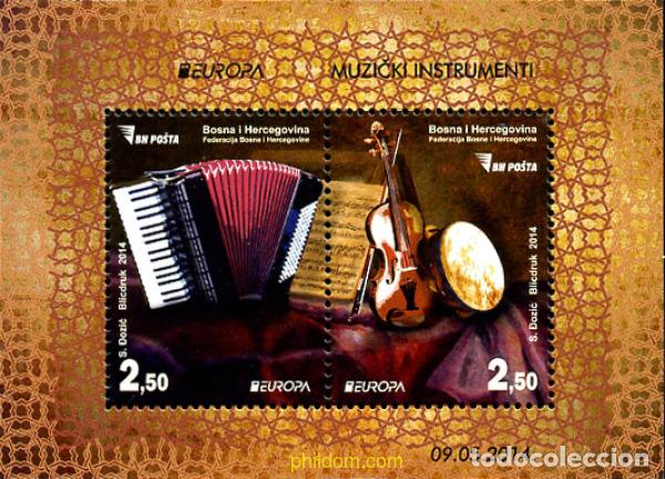 Sellos: 319791 MNH BOSNIA-HERZEGOVINA 2014 EUROPA CEPT 2014 - INSTRUMENTOS MUSICALES
