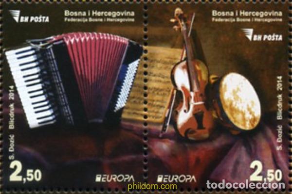 Sellos: 791191 MNH BOSNIA-HERZEGOVINA 2014 EUROPA CEPT 2014 - INSTRUMENTOS MUSICALES