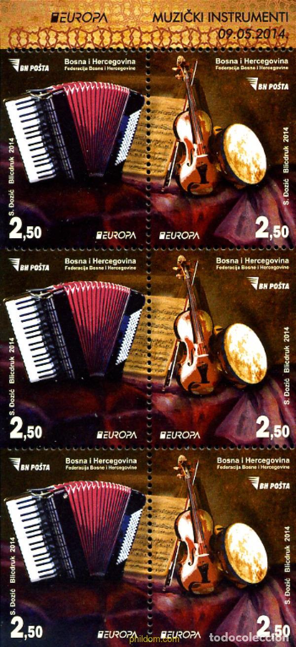 Sellos: 319790 MNH BOSNIA-HERZEGOVINA 2014 EUROPA CEPT 2014 - INSTRUMENTOS MUSICALES