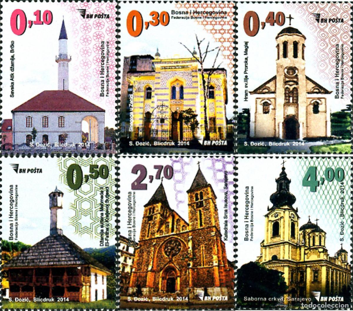 Sellos: 324627 MNH BOSNIA-HERZEGOVINA 2014 IGLESIAS