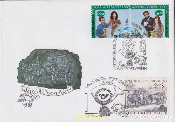 Timbres: 628830 MNH NACIONES UNIDAS. Viena 1999 125 ANIVERSARIO DE LA UPU