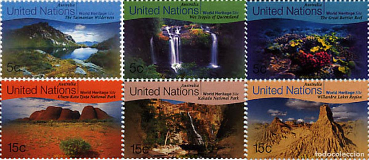 Timbres: 94452 MNH NACIONES UNIDAS. Nueva York 1999 PATRIMONIO MUNDIAL. AUSTRALIA