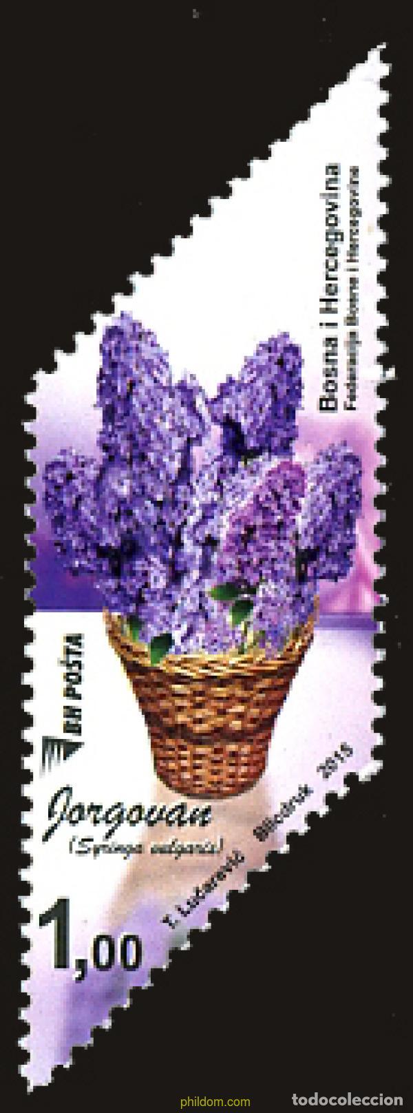 Selos: 348537 MNH BOSNIA-HERZEGOVINA 2015 CESTO DE LAVANDA
