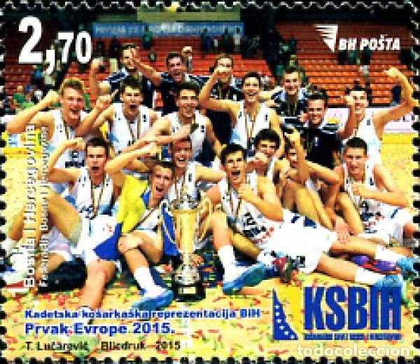 Selos: 348538 MNH BOSNIA-HERZEGOVINA 2015 EQUIPO DE BALONCESTO