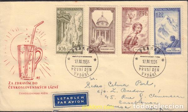 Sellos: 413442 MNH CHECOSLOVAQUIA 1956 CIUDADES
