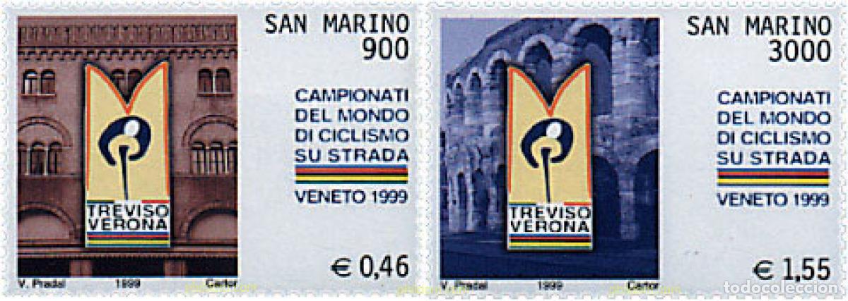 Sellos: 66044 MNH SAN MARINO 1999 CAMPEONATO DEL MUNDO DE CICLISMO EN CARRETERA