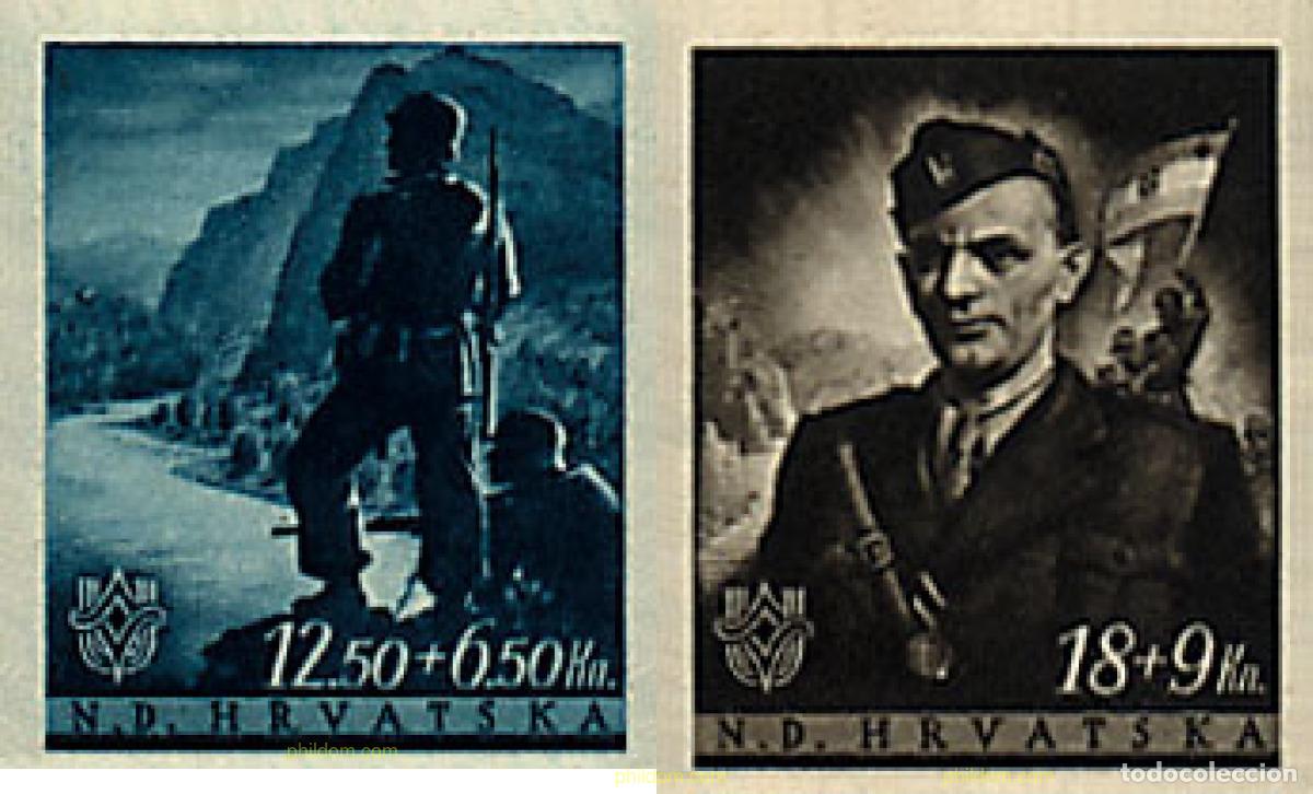 Francobolli: 626611 MNH CROACIA 1944 PRO ORGANIZACION CENTRAL DE LA JUVENTUD