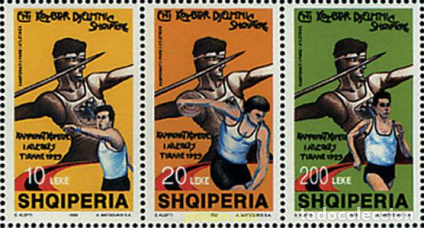Sellos: 112945 MNH ALBANIA 1999 70 ANIVERSARIO DEL CAMPEONATO DE ATLETISMO EN TIRANA
