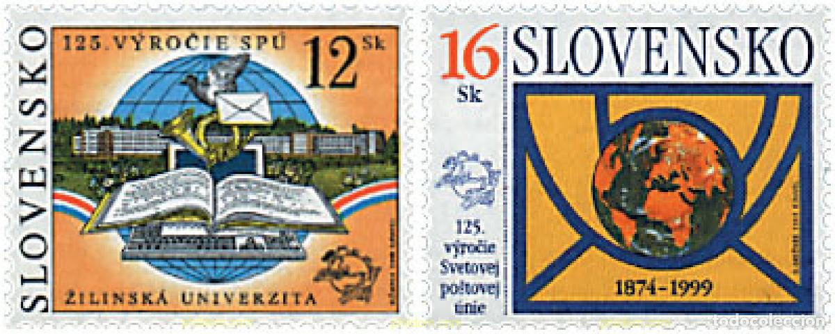 Sellos: 86800 MNH ESLOVAQUIA 1999 125 ANIVERSARIO DE LA UPU