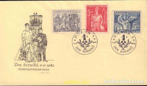 Francobolli: 414921 MNH CHECOSLOVAQUIA 1949 7 CENTENARIO DE LA INDUSTRIA MINERA EN CHECOSLOVAQUIA