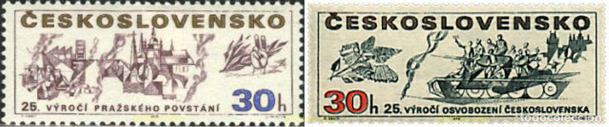 Sellos: 40435 MNH CHECOSLOVAQUIA 1970 25 ANIVERSARIO DE LA LIBERACION DE PRAGA Y DE CHECOSLOVAQUIA