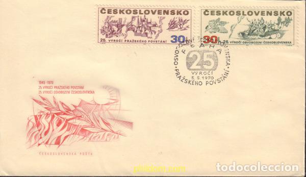 Stamps: 414989 MNH CHECOSLOVAQUIA 1970 25 ANIVERSARIO DE LA LIBERACION DE PRAGA Y DE CHECOSLOVAQUIA